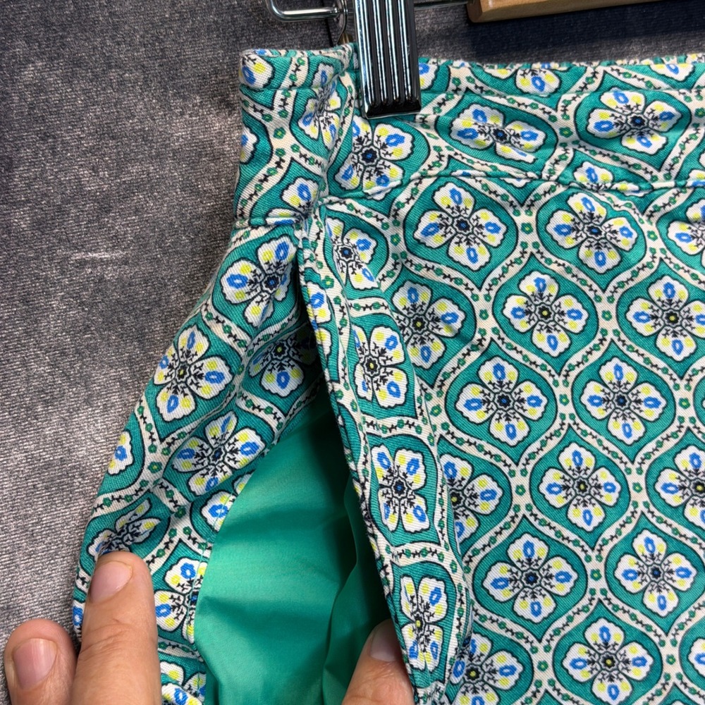 Old Navy Shorts Womens L Green Rayon Viscose Playa High Rise Geometric Pockets - Picture 3 of 9